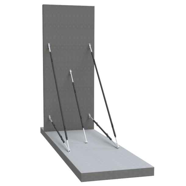 Directional brace | Adjustment range: 0.90 - 1.50 m Load at 45 in compression: 40,0 - 40,0 kN | with end joints